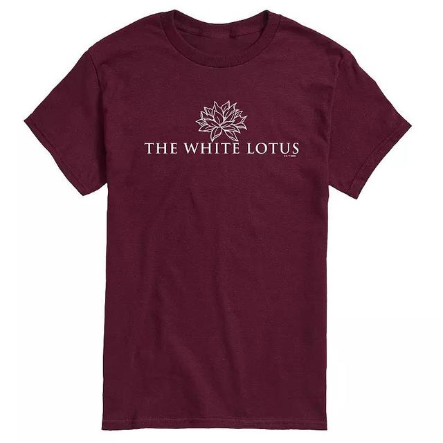 Mens White Lotus Logo Graphic Tee Blue Product Image