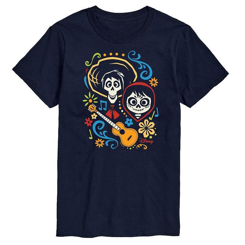 Disneys Coco Hector Miguel Big & Tall Graphic Tee, Mens Blue Product Image