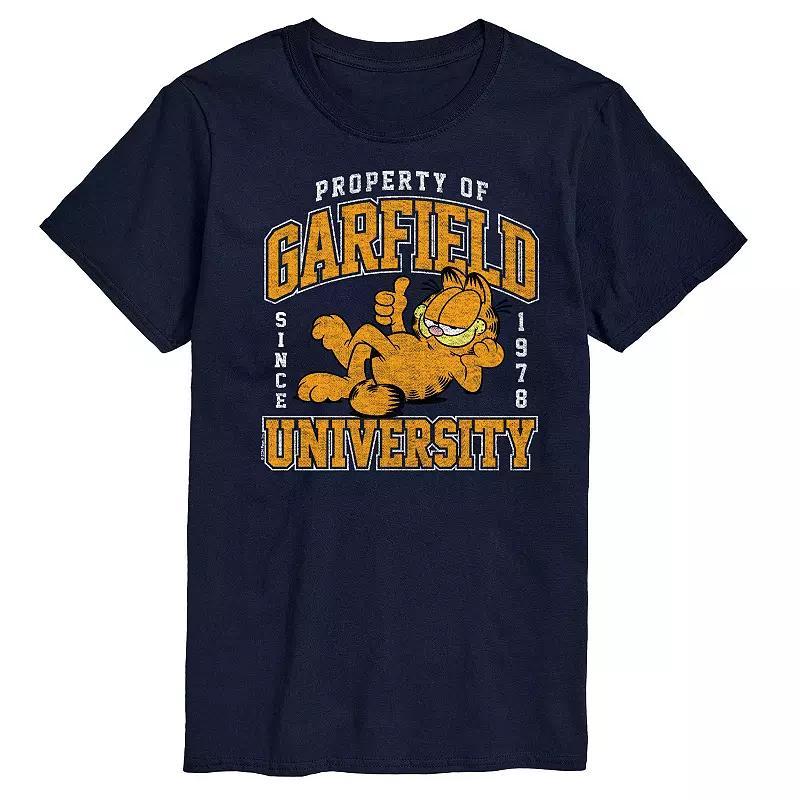 Mens Garfield Varsity Graphic Tee Blue Product Image