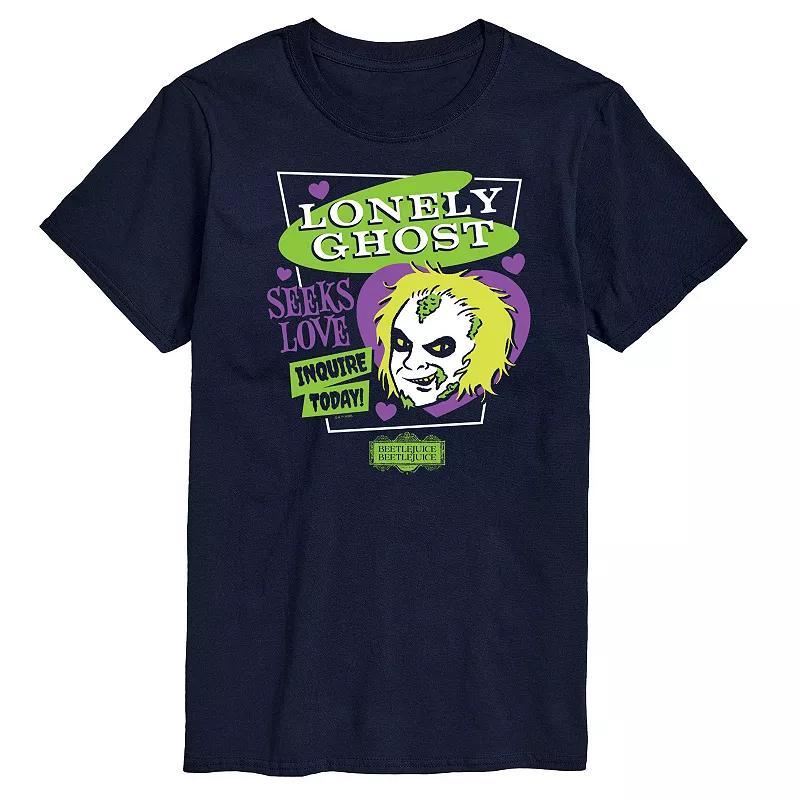 Mens Beetlejuice 2 Lonely Ghost Graphic Tee Blue Product Image