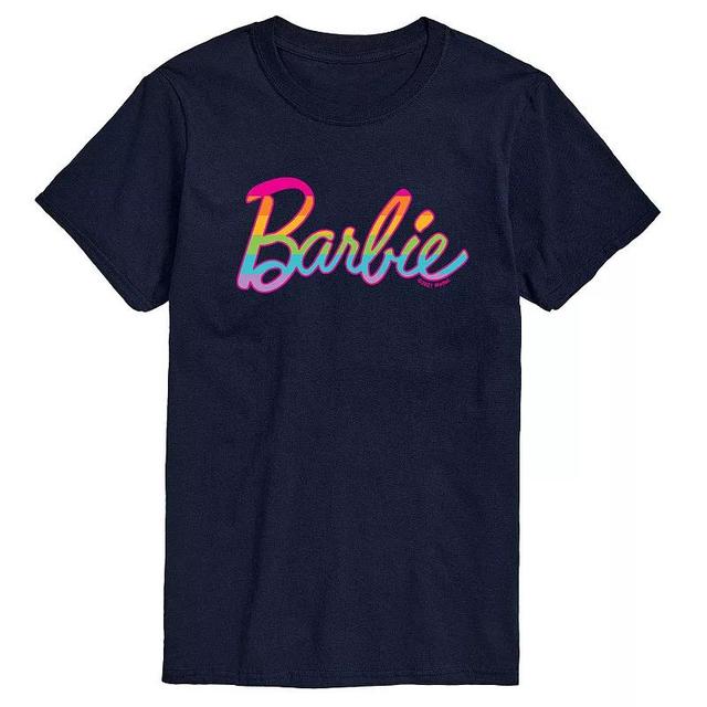 Big & Tall Barbie Pride Rainbow Graphic Tee, Mens Product Image