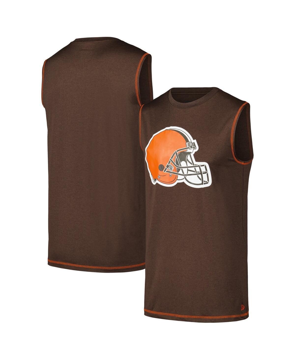 New Era Mens Brown Cleveland Browns Tank Top Product Image