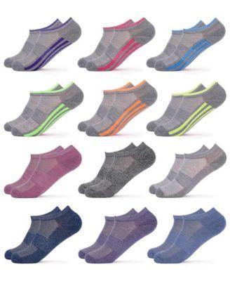 Womens No-Show Athletic Sport Socks 12 Pack - Neon Product Image