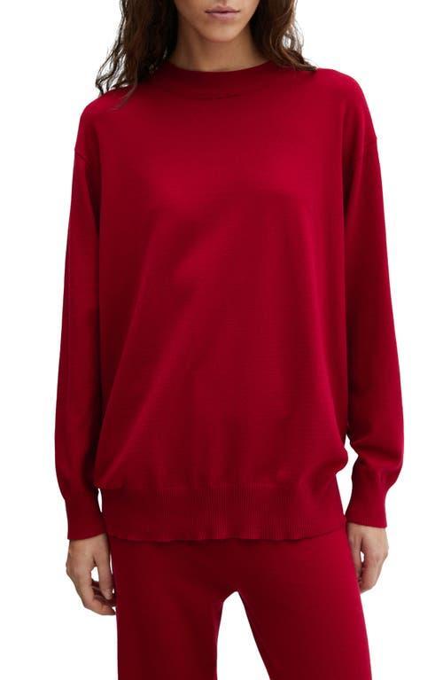 MANGO - Round-neck knitted sweater redWomen Product Image
