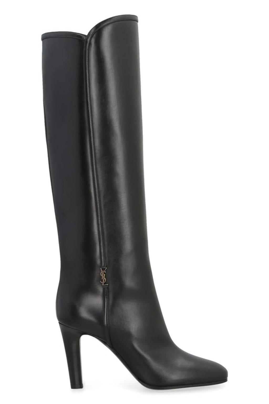 SAINT LAURENT Jane Leather Boots In Black product image