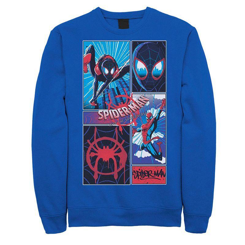 Mens Marvel Spider-Man Spiderverse Miles & Peter Graphic Fleece Pullover Graphic Fleece Pullover Product Image