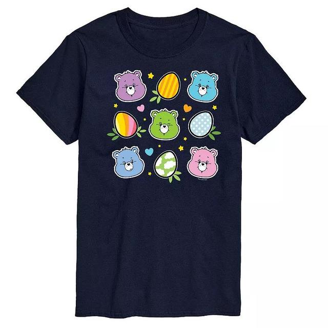 Mens Care Bears Easter Grid Graphic Tee Blue Product Image