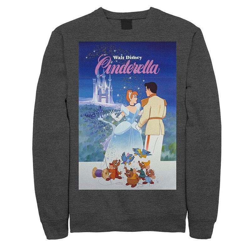 Mens Disney Cinderella Classic Vintage Movie Poster Sweatshirt Grey Heather Product Image