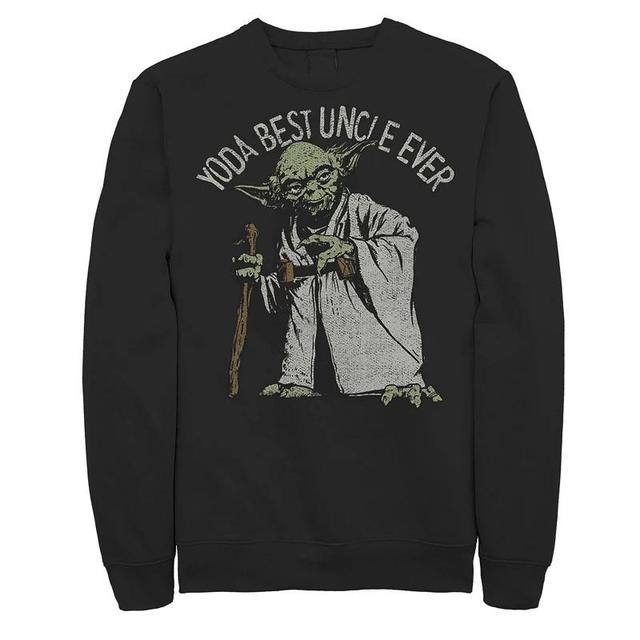 Mens Star Wars Yoda Best Uncle Ever Portrait Sweatshirt Product Image