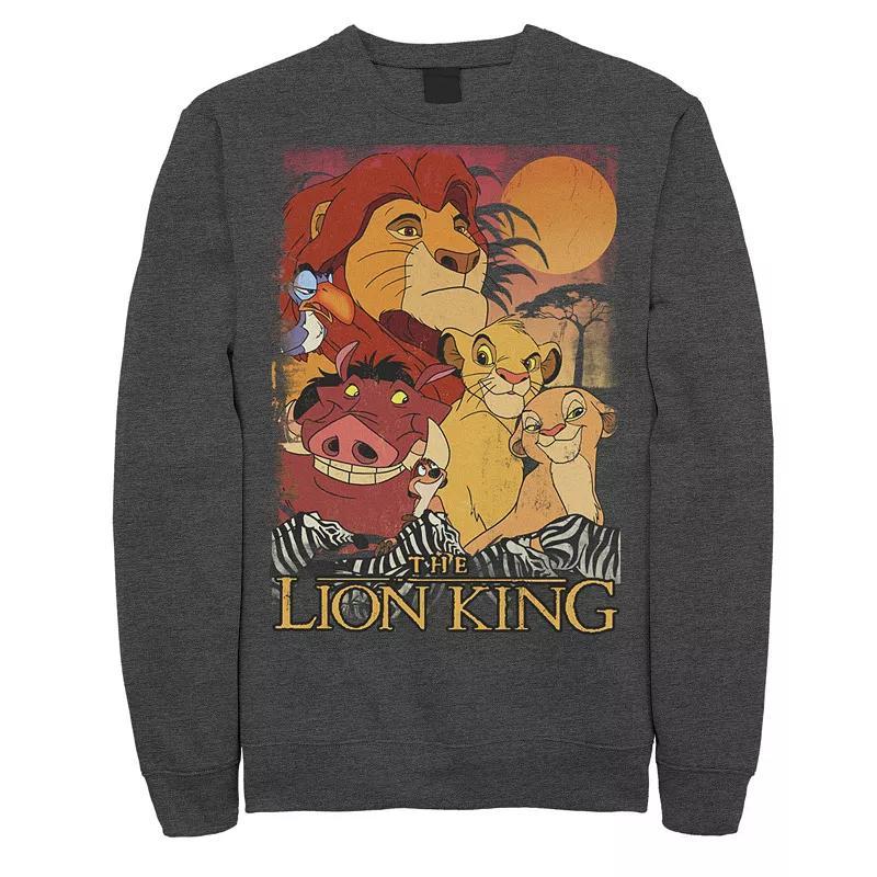 Disneys The Lion King Mens Happy Group Sweatshirt Grey Heather Product Image