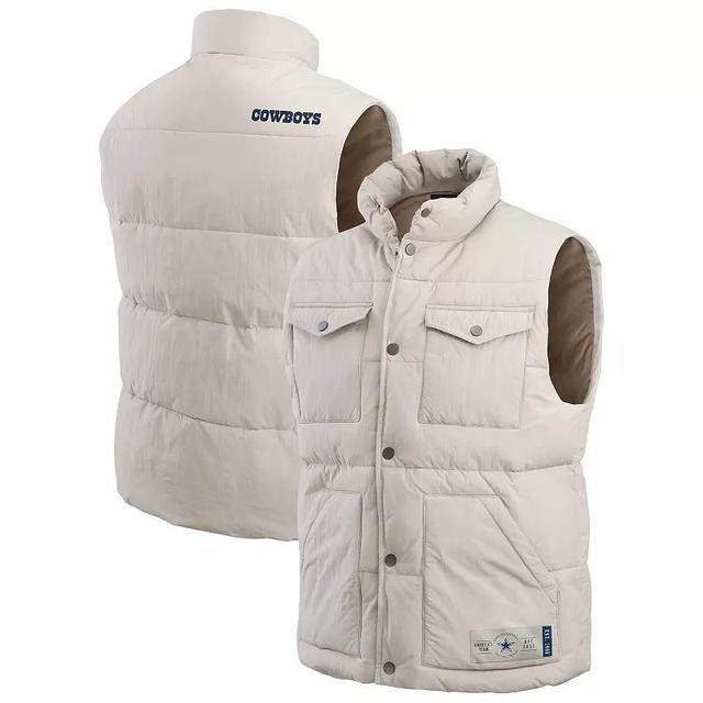 Mens Darius Rucker Collection by Fanatics Cream Chicago Bears Puffer Full-Snap Vest Product Image