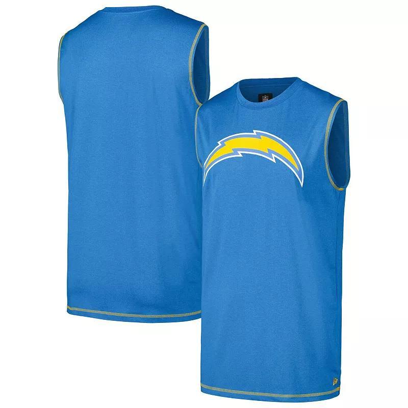 Mens New Era Powder Blue Los Angeles Chargers Tank Top Product Image