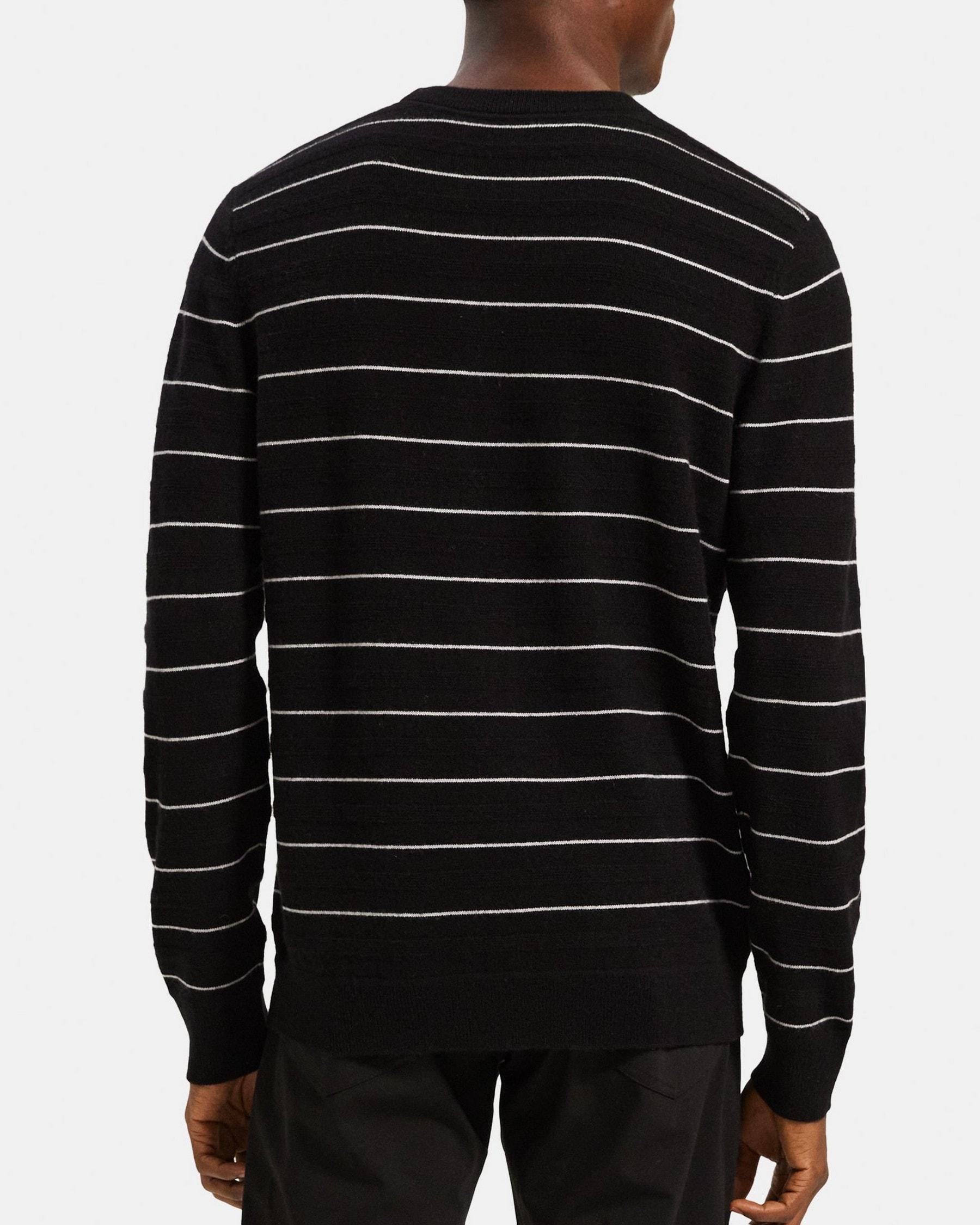 Crewneck Sweater in Striped Cashmere Product Image