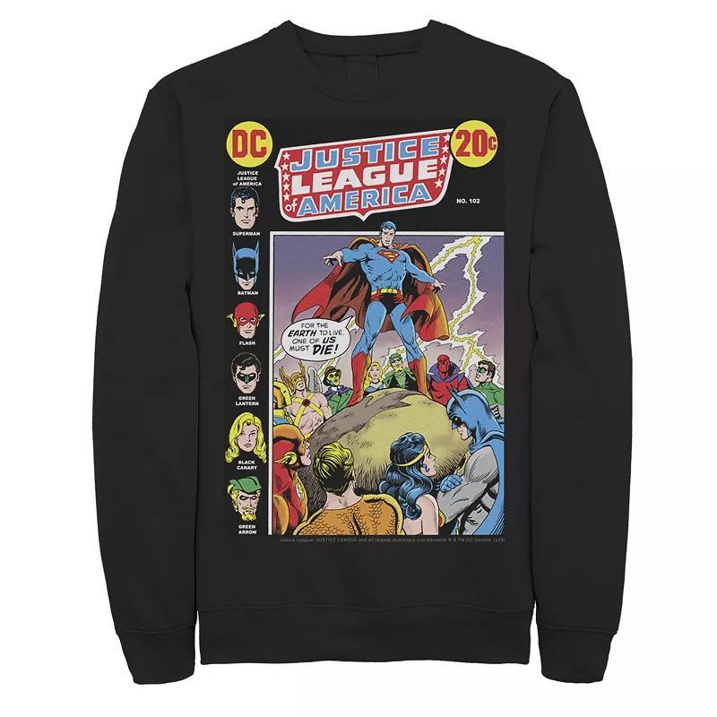 Mens DC Comics Justice League America Comic Cover Sweatshirt Product Image