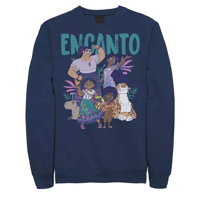 Mens Disney Encanto Group Portrait Logo Sweatshirt Blue Product Image