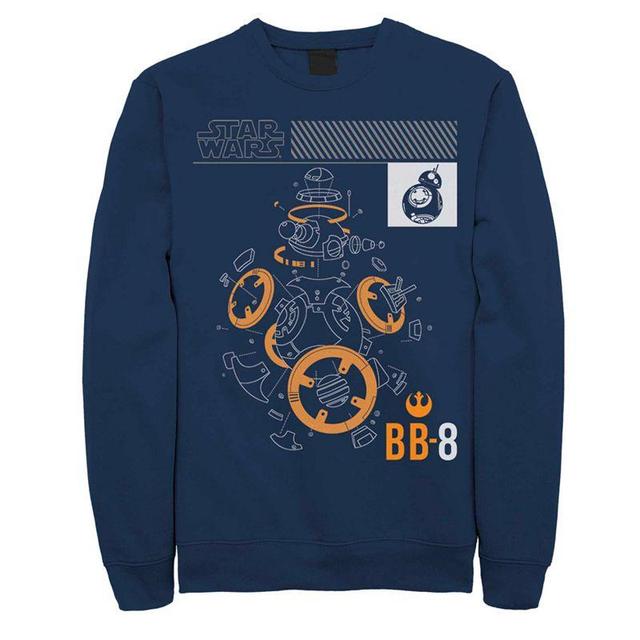 Mens Star Wars BB-8 Sweatshirt Blue Product Image