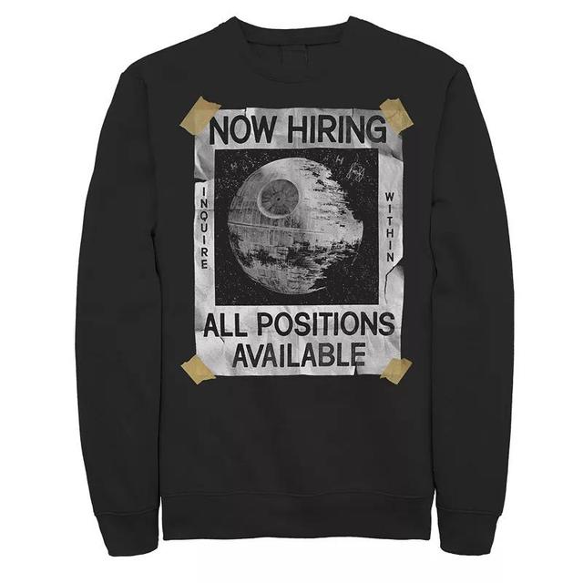 Mens Star Wars Now Hiring On The Death Star Sweatshirt Blue Product Image