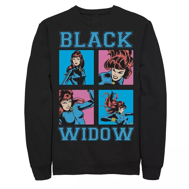 Mens Marvel Widow Classic Retro Comic Boxed Up Action Shot Sweatshirt Product Image