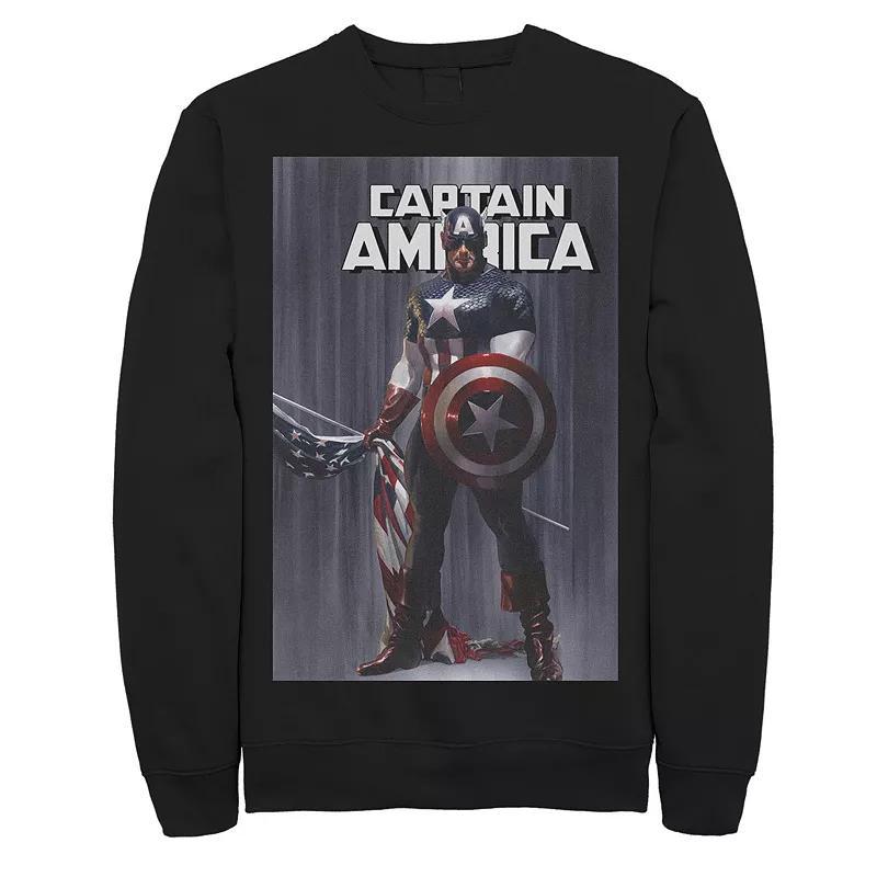 Mens Captain America Tee Blue Product Image