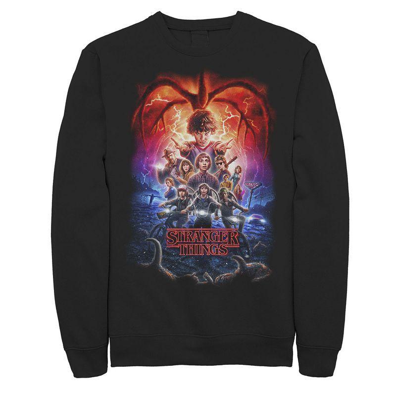 Mens Netflix Stranger Things Group Shot Poster Fade Sweatshirt Product Image