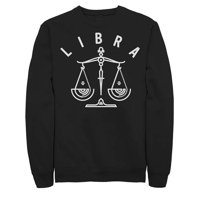 Mens Libra Scale White Ink Sketch Sweatshirt Product Image