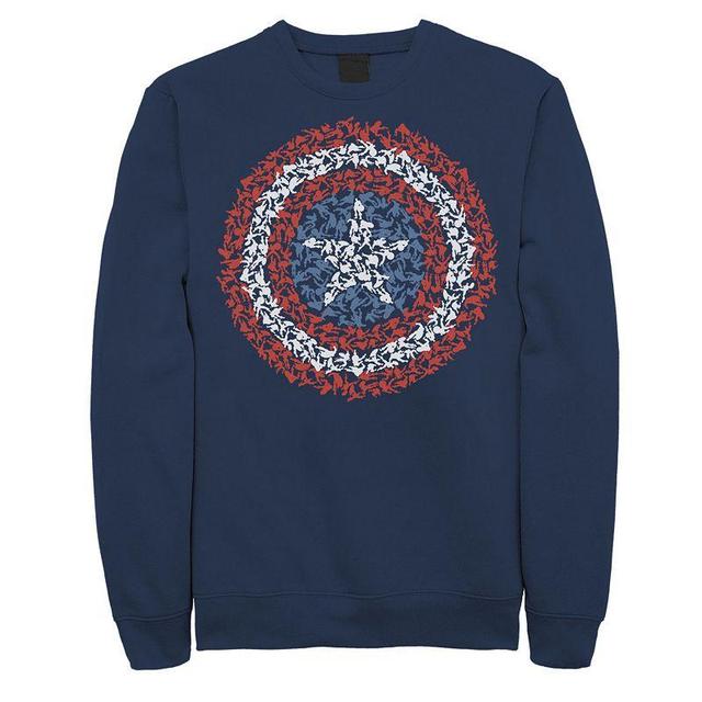 Mens Marvel Captain America Shield Build Up Sweatshirt Sweatshirt Blue Product Image