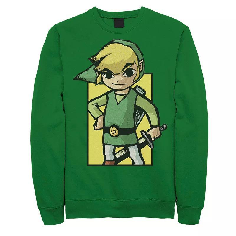 Mens Nintendo Legend Of Zelda The Wind Waker Link Pose Sweatshirt Product Image