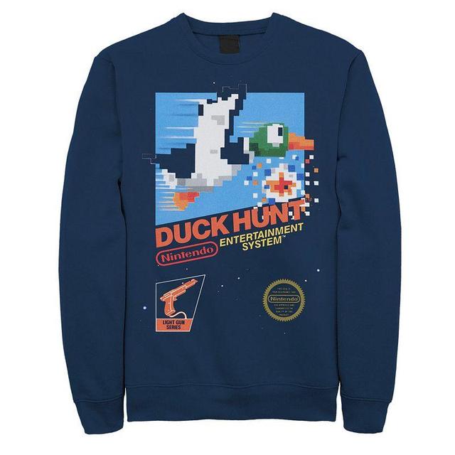 Mens Nintendo NES Duck Hunt Retro Vintage Cover Sweatshirt Blue Product Image