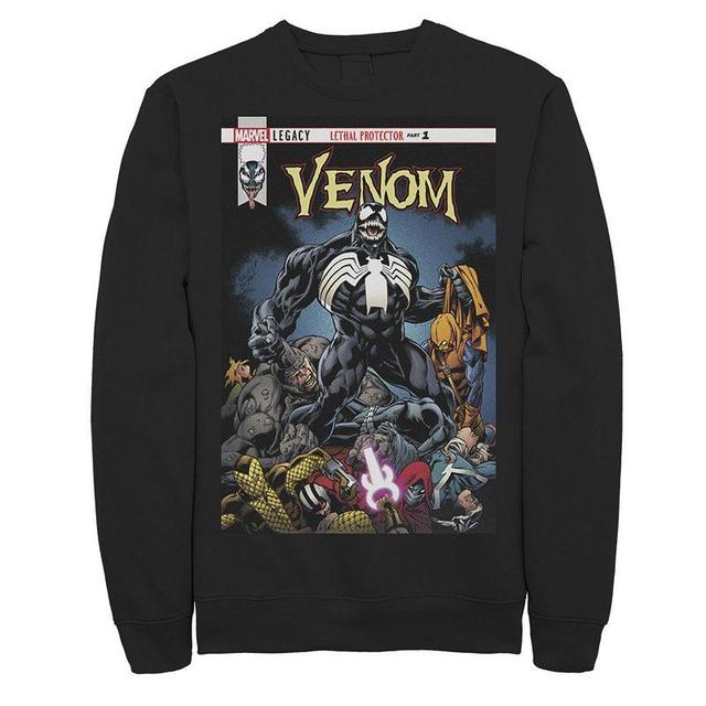 Mens Marvel Venom Lethal Pileup Comic Cover Sweatshirt Product Image