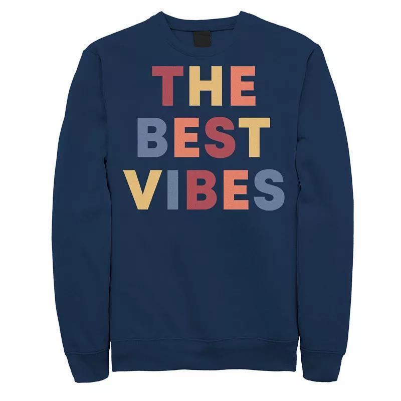 Mens Fifth Sun Best Vibes Colorful Sweatshirt Blue Product Image