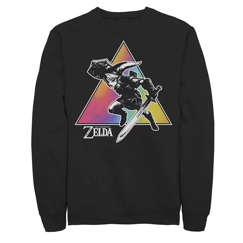 Mens Zelda Link Tie Dye Triangle Portrait Sweatshirt Product Image