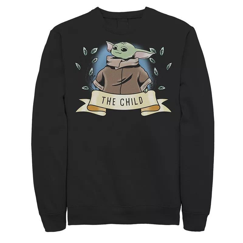 Mens Star Wars The Mandalorian The Child Banner Portrait Sweatshirt Product Image