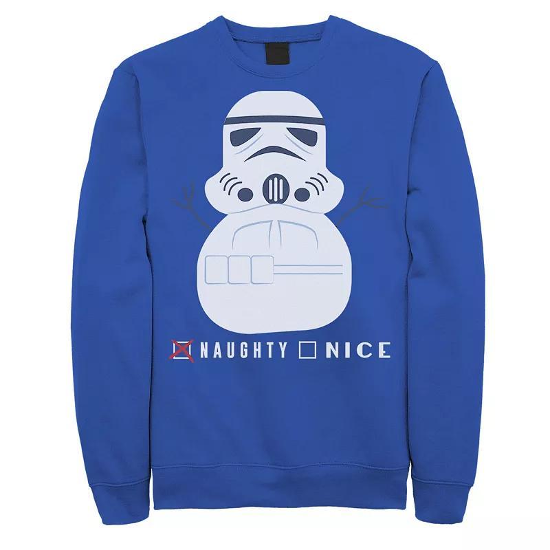 Mens Star Wars Storm Trooper Naughty Snowman Christmas Graphic Fleece Pullover Product Image