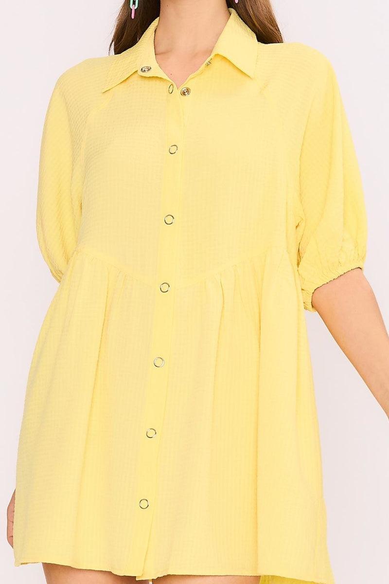 Shadow Stripe Yellow Dress product image