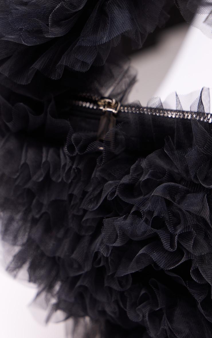 Black Ruffle Shoulder Bag Product Image