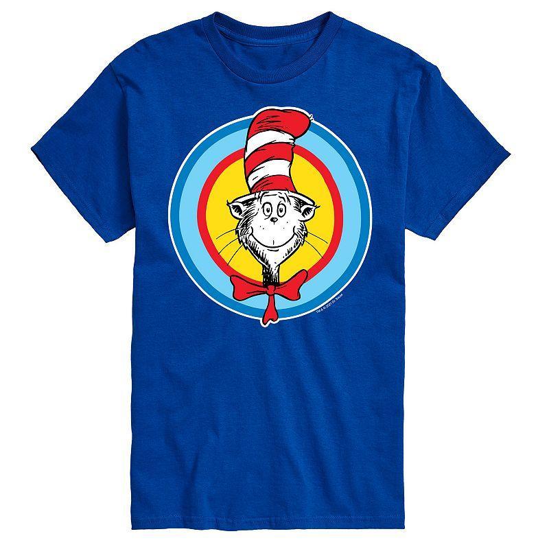 Big & Tall Dr Seuss Cat In Hat Smile Tee, Mens Grey Product Image