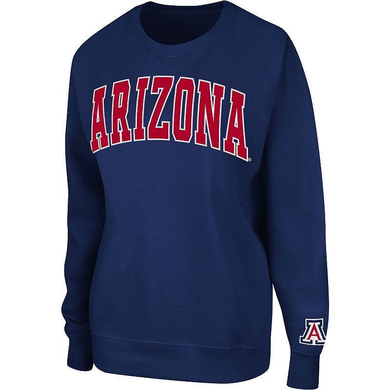 Womens Colosseum Navy Arizona Wildcats Campanile Pullover Sweatshirt Product Image