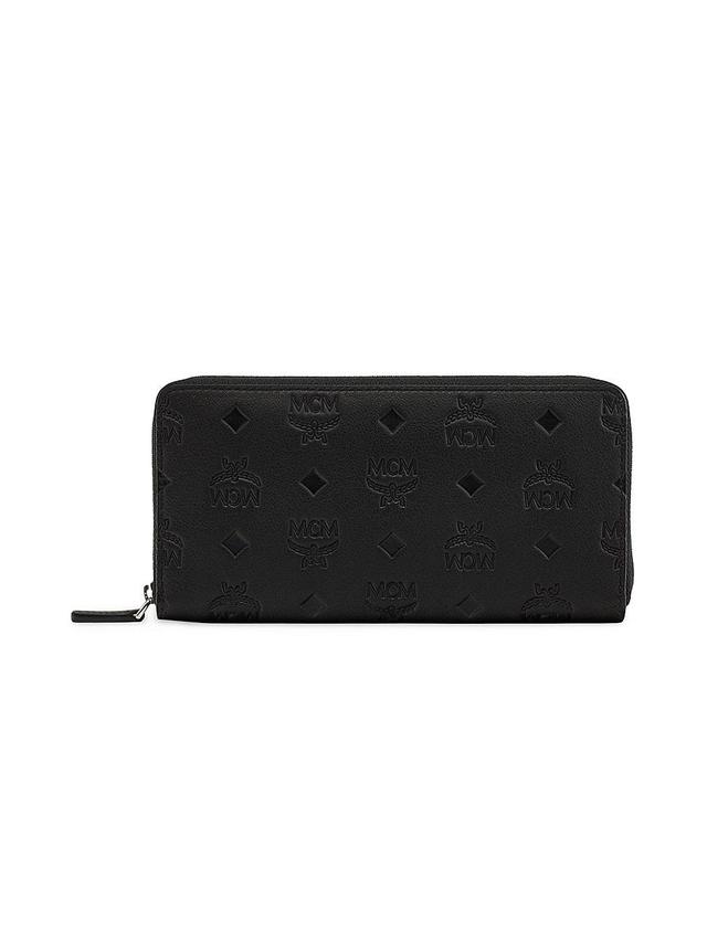 Womens Large Aren Logo-Embossed Leather Wallet-On-Chain Product Image