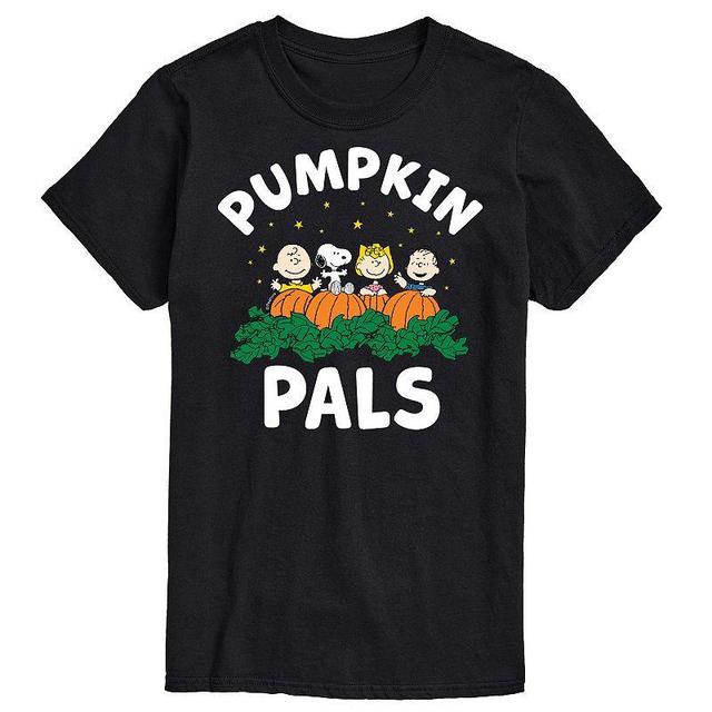 Big & Tall Peanuts Pumpkin Pals Tee, Mens Black Product Image