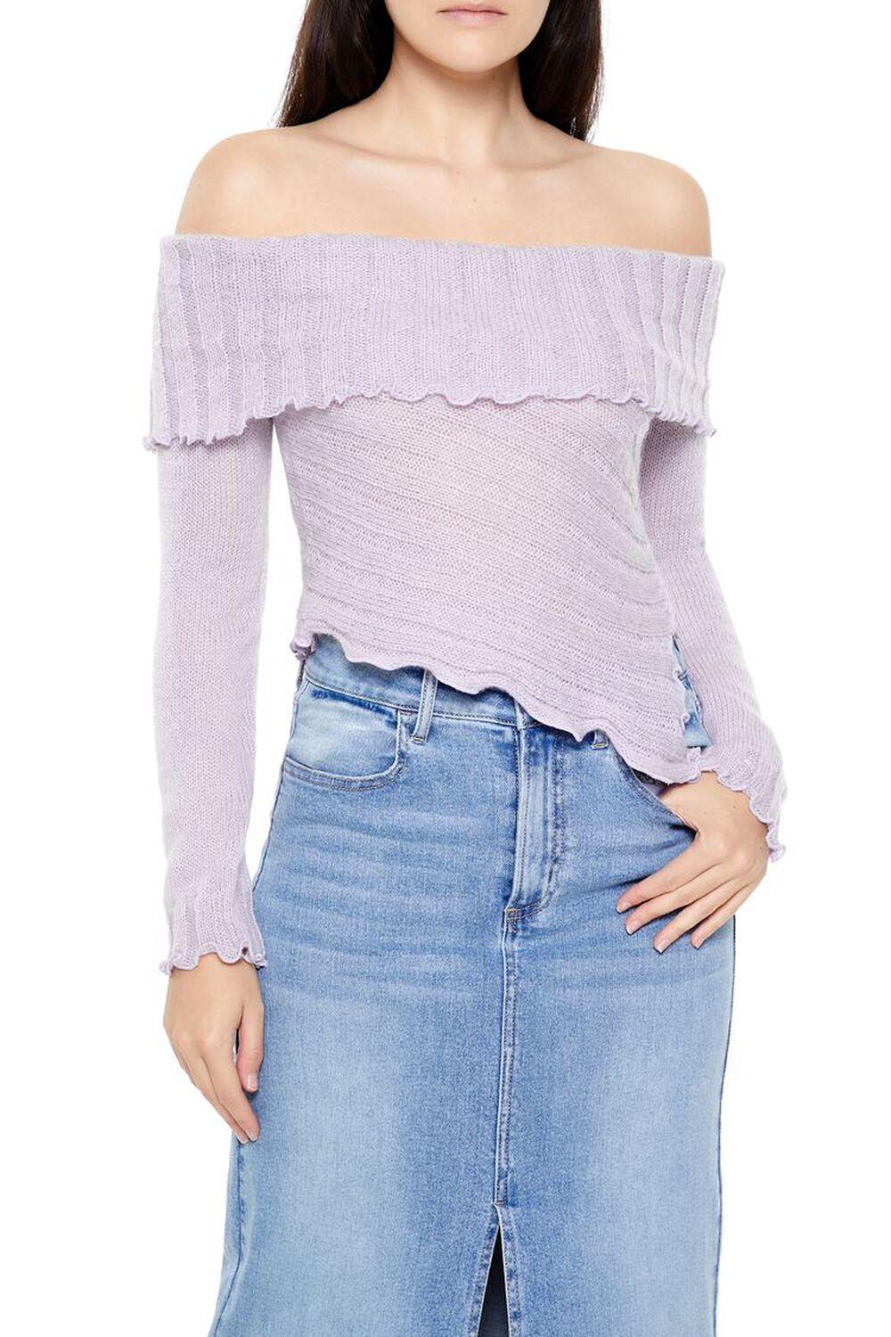 Ribbed Off-the-Shoulder Sweater | Forever 21 Product Image