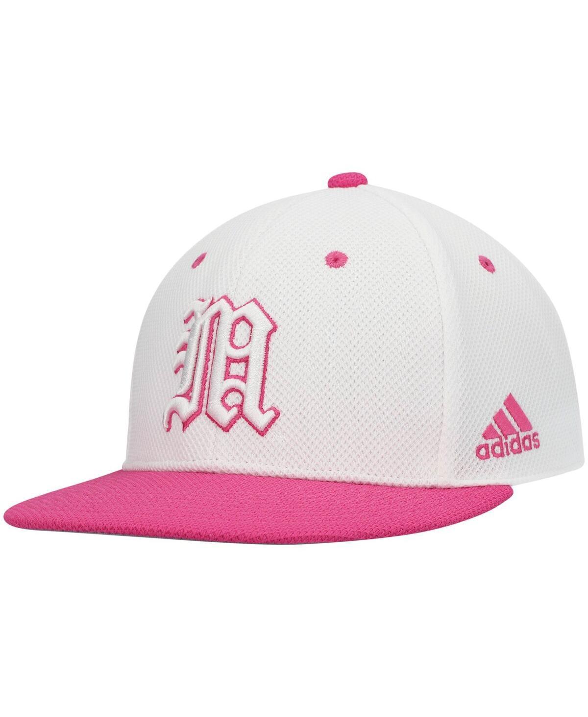 Mens adidas /Pink Miami Hurricanes On-Field Baseball Fitted Hat Product Image