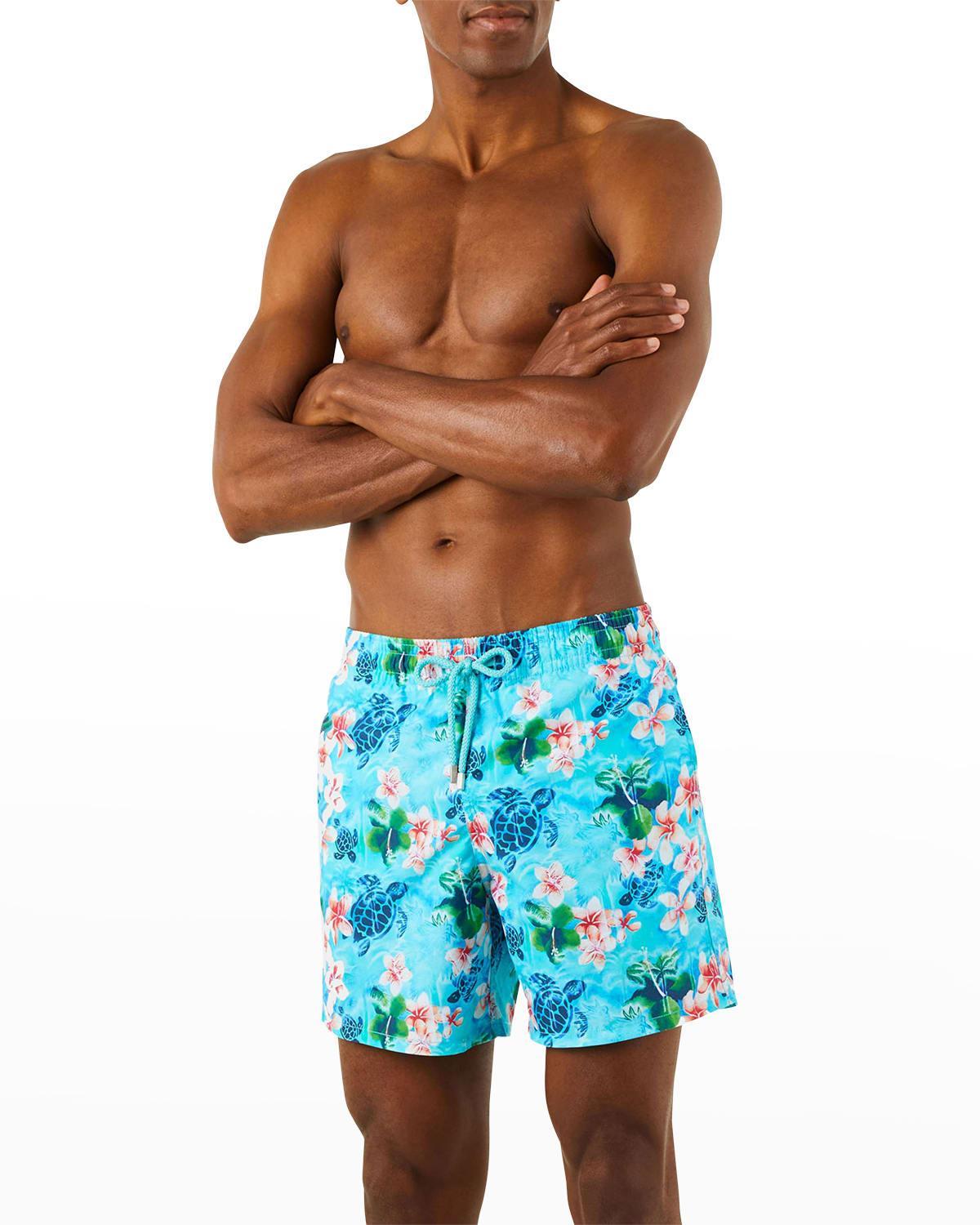 Mens Moorea Turtle Jungle Swim Shorts Product Image