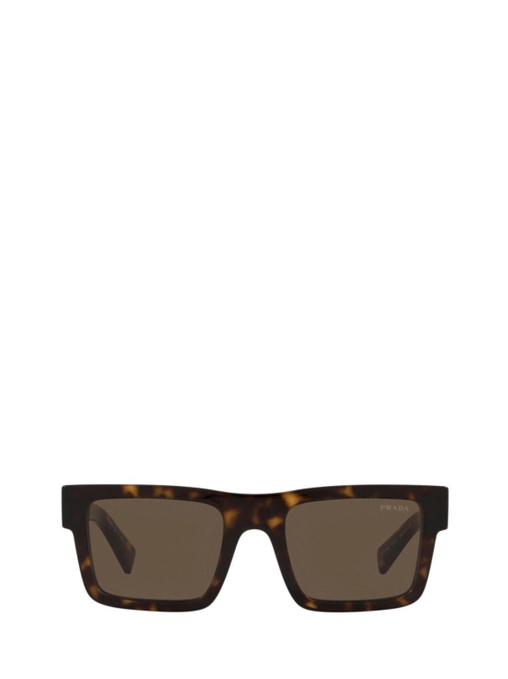 Pr 19ws Square-frame Acetate Sunglasses In Braun Product Image