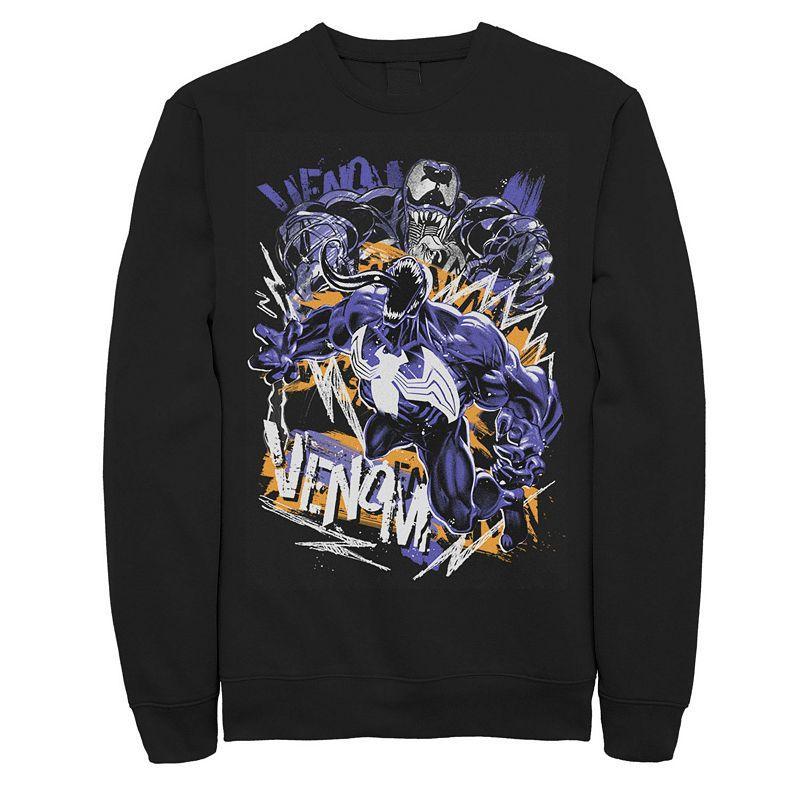 Mens Marvel Venom Graffiti Graphic Fleece Pullover Product Image