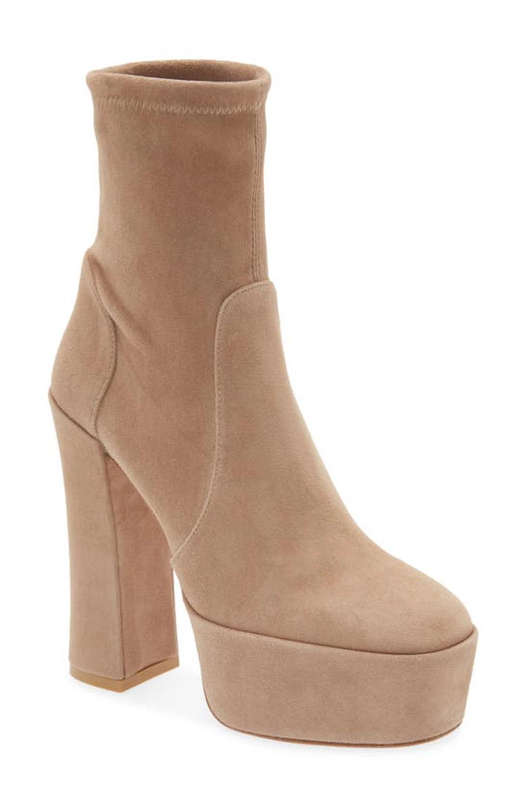 STUART WEITZMAN Skyhigh 145 Stuart Platform Boot In Cashmere product image