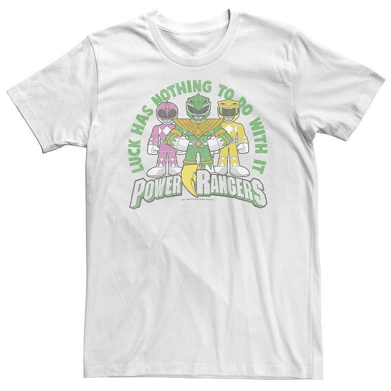 Big & Tall Power Rangers Luck Has Nothing To Do With It Group Shot Tee, Mens Product Image