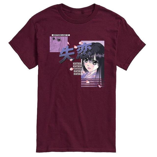 Mens Anime Heartbreak Tee Black Product Image