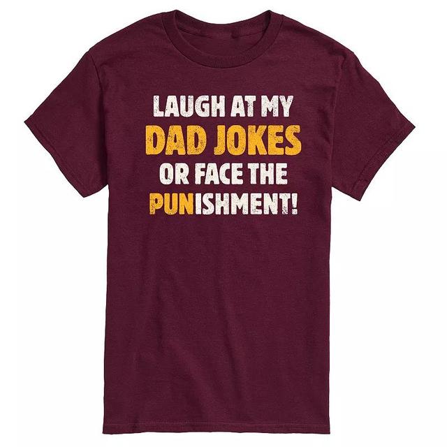 Mens Dad Jokes Punishment Graphic Tee Product Image