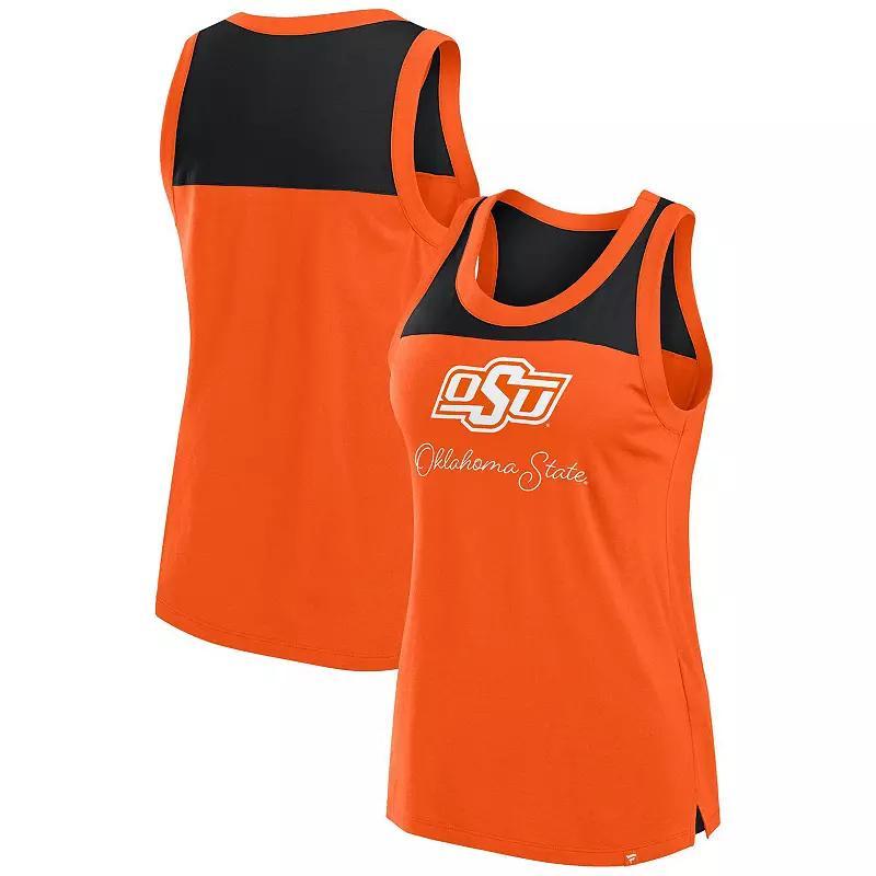 Womens Fanatics Oklahoma State Cowboys Crosley Colorblock Tank Top Product Image