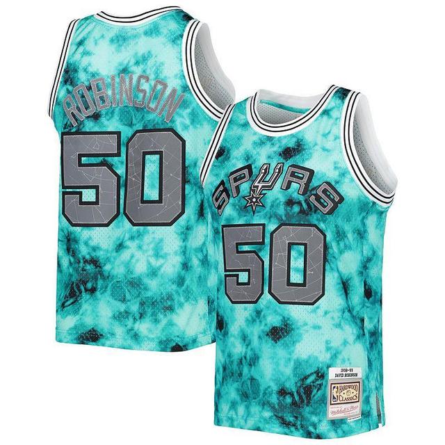 Mens Mitchell & Ness David Robinson Teal San Antonio Spurs 1998/99 Galaxy Swingman Jersey Product Image